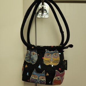 Laurel Burch Sequin Cat Face Hand Bag
